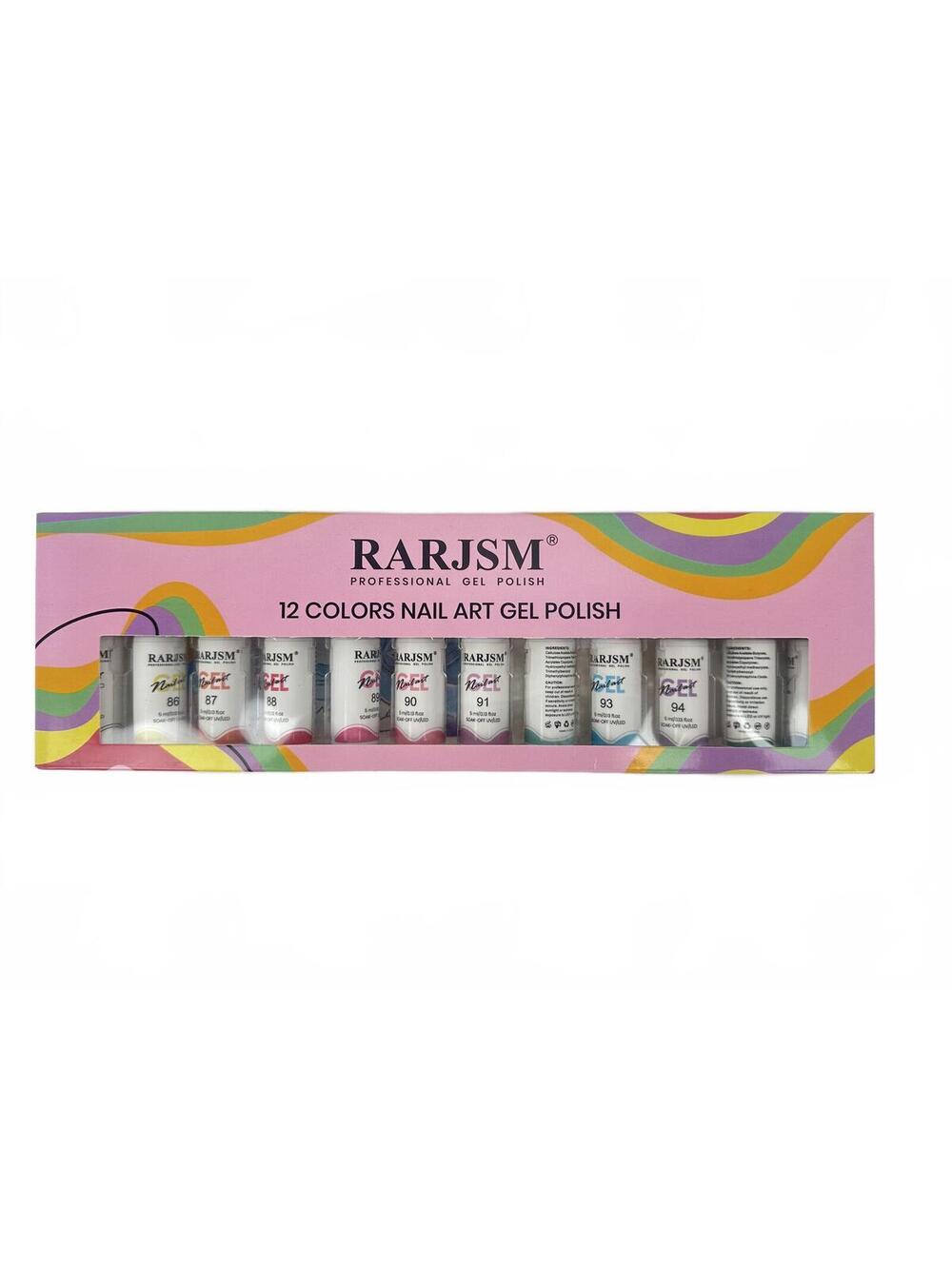 2/$40 RARJSM 12 Colors Nail Art Gel Polish Set UV LED Soak Off 5ml NIB